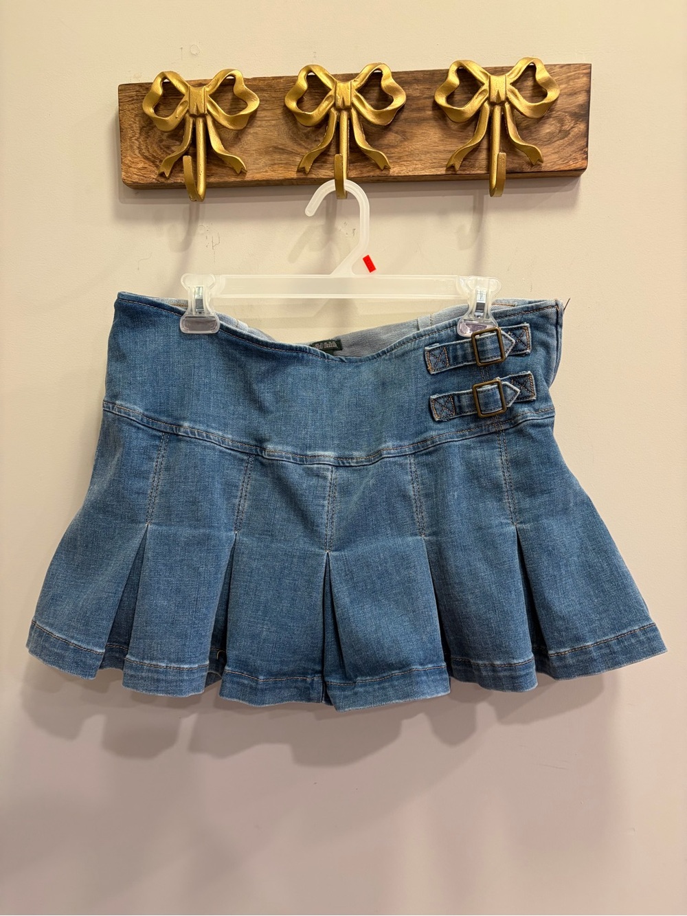 Wild fable denim pleated mini skirt